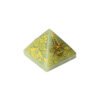 Piramida jad verde cu simbol Reiki aurit pentru implinirea dorintelor