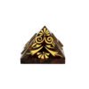 Piramida jasp rosu si simbol Reiki aurit pentru sanatate (M)